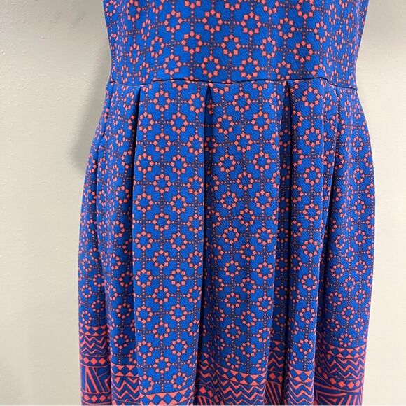 LuLaRoe Amelia geometric print short sleeve scoop neck casual plus size dress XL - Picture 4 of 14